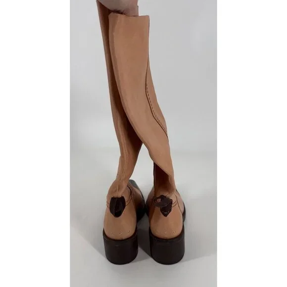 Free People We The Free Beau Tall Rider Boots Size 7 Metal Toe Leather New Read - Picture 14 of 16